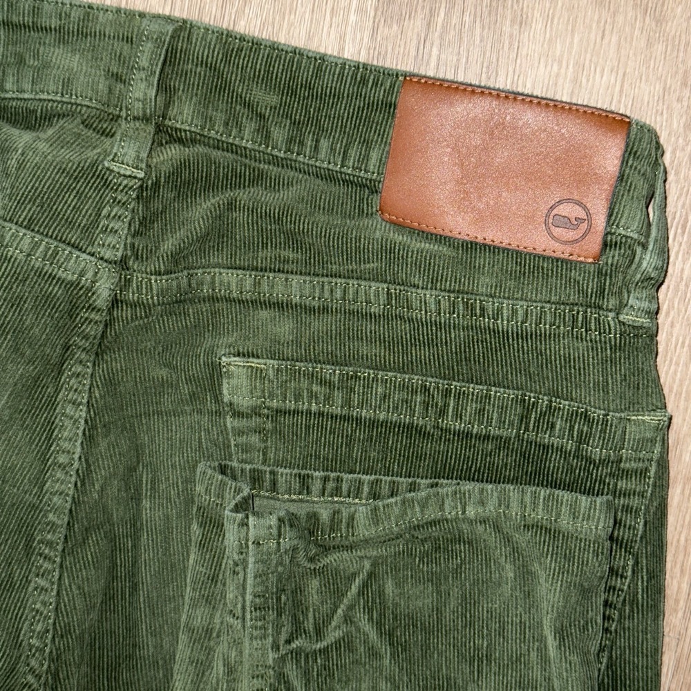 Vineyard Vines Corduroy Five Pocket Pants Mens 28x32 Green Stretch Slim Straight
